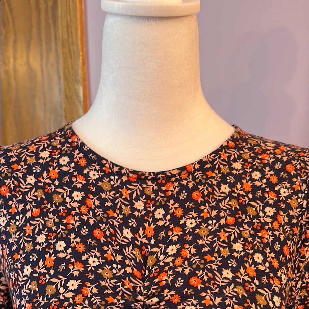 Boden Floral Print Dress - Blue and Orange size 6. - Picture 2 of 13